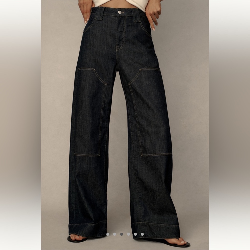 Pilcro Puddle Curve Low Rise Tapered Jeans (Anthropologie)
